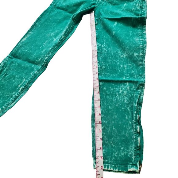 Goldsign Glam boyfriend ankle Bleached Green 5 pockets denim Jeans Size 27 NWOT - Picture 12 of 14